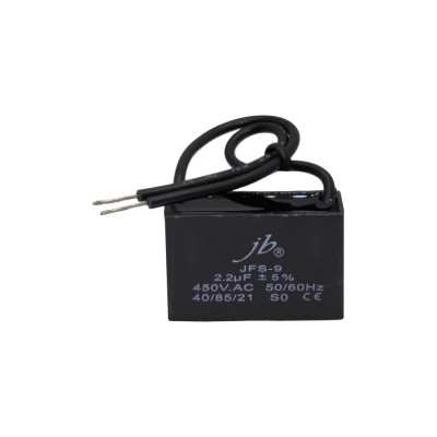 Конденсатор пусковой JB Capacitors, 2.2мкФ, 450В, 38x15x25, JFS-9 (CBB61) (гибкие выводы) JFS9A6225J000000B-215
