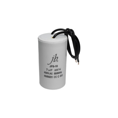 Конденсатор пусковой JB Capacitors, 7мкФ, 450В, 35x65, JFS-18 (гибкие выводы), JFS18A6705J000000B-212