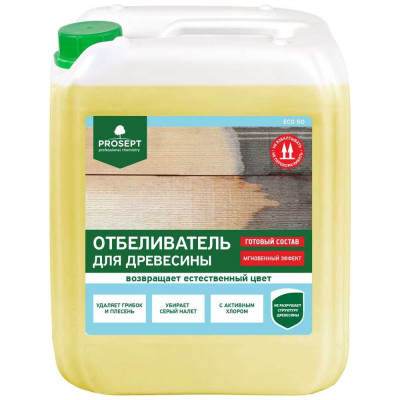 Отбеливатель для древесины PROSEPT готовый состав, 5л ECO 50 012-5