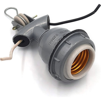 Патрон силуминовый ООО "ОПТИКОМ ЭЛЕКТРИК" SK-427, тип цоколя Е27, подвесной, цвет серый 8810.3099