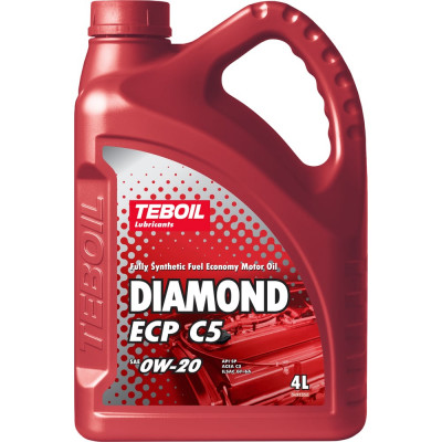 Моторное масло TEBOIL Diamond ECP C5 0W-20 Канистра 4л ТZK, Вес нетто 3,34 кг 3546319