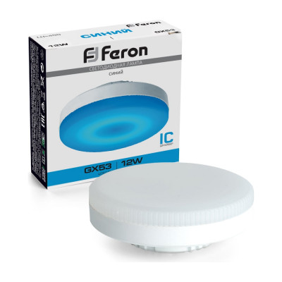 Лампа светодиодная FERON LB-455 GX53 12W 175-265V синяя, 51019