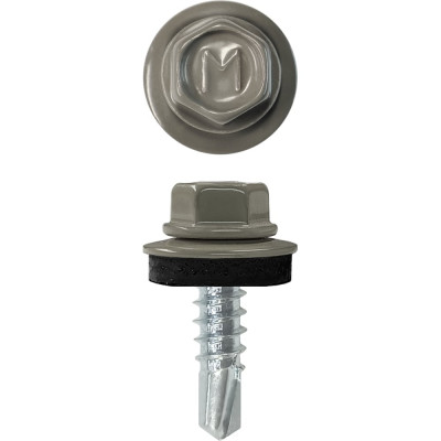 Кровельный саморез Daxmer 4,8x19 RAL 7005 сверло №2, 250 шт 00000329047