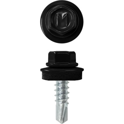 Кровельный саморез Daxmer 4,8x19 RAL 9005 сверло №2, 250 шт 00000325293