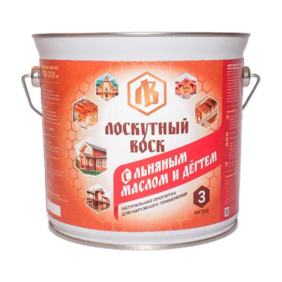 Лоскутный воск с льняным маслом и дегтем 3л ЛМД0300