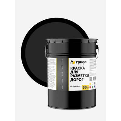 Краска для разметки дорог ГРИДА АК-Дор 1.01 черная, 30кг 2947