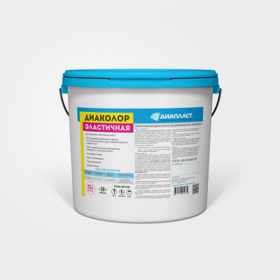 Краска фасадная ДИАПЛАСТ ДИАКОЛОР Эластичная 7,5 кг База А Супербелая 4631170182669