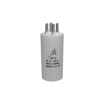 Конденсатор пусковой JB Capacitors 6мкФ 450В 35x65 JFS-12 (CBB60-A) (клеммы) JFS12A6605J000000B-228