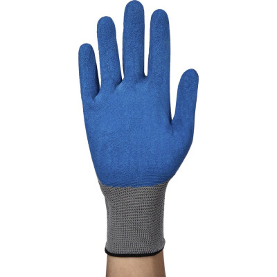 Перчатки трикотажные полиэфирные ЛЭВ с рельефным латексным покрытием 168109