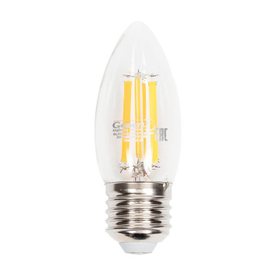 Светодиодная лампа General Lighting Systems Филамент прозрачный E27 20Вт 230В 1300Лм 2700К Теплый белый свет Свеча GLDEN-CS-20-230-E27-2700 661509
