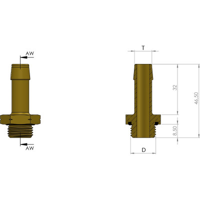 Штуцер прямой M16x1.5-10 мм ORPASAN ORP 4853
