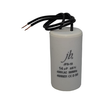 Конденсатор пусковой JB Capacitors 14мкФ, 450В, 40x70, JFS-18 (CBB60-K) (гибкие выводы), JFS18A6146J000000B-245