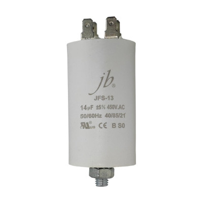 Конденсатор пусковой JB Capacitors 14мкФ, 450В, 40x71, JFS-13 (CBB60-E) (клеммы+болт), JFS13A6146J000000B-243