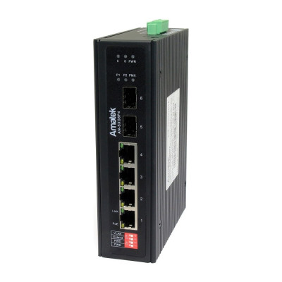 Коммутатор промышленный 6-портовый гигабитный Amatek AN-SXG6P4 7000916