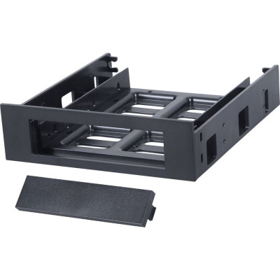 Салазки Gembird для установки HDD/SSD 2.5''/3.5'' в отсек 5.25", пластик, пакет, MF-35525