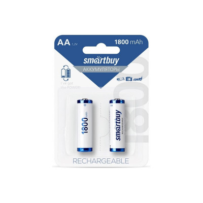 Аккумулятор Smartbuy NiMh AA/2BL 1800 mAh (24/240) () 2 шт SBBR-2A02BL1800