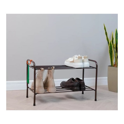 Подставка для обуви ЗМИ Альфа 22, 2 полки, 6 пар обуви, цвет коричневый ПДОА22Н КОР