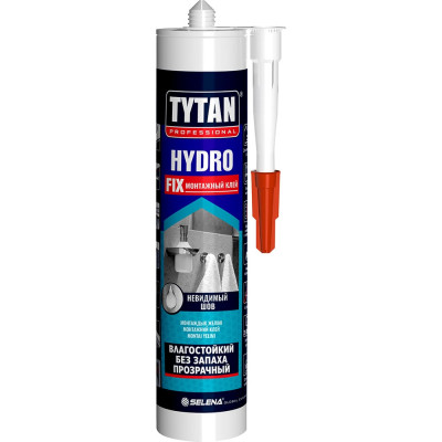 Клей монтажный TYTAN PROFESSIONAL HYDRO FIX акрилатный прозрачный 310 мл 274655