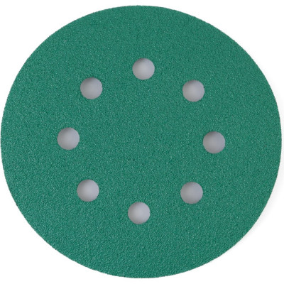 Абразивный круг GREEN Film 125 мм, P100, 8 отверстий, на липучке, 100 шт TILFLEX TL40-100/100
