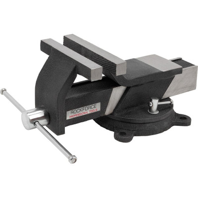 Тиски стальные поворотные с наковальней Rockforce 6"-150 мм RF-6540806(59930)