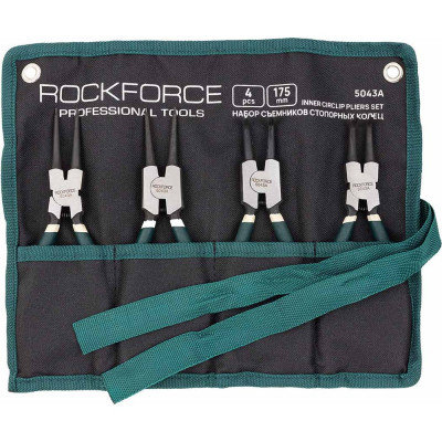 Набор съемников стопорных колец Rockforce 4пр(L-175мм), на полотне RF-5043A(47635)