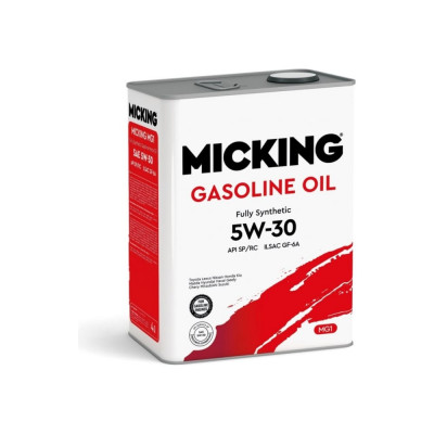 Моторное масло Micking Gasoline Oil MG1 5W-30 синтетическое API SP/RC для бензиновых двигателей 4 л M2128