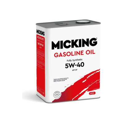 Моторное масло Micking Gasoline Oil MG1 5W-40 синтетическое API SP для бензиновых двигателей 4 л M2134