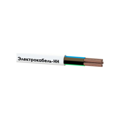 Провод ЭЛЕКТРОКАБЕЛЬ НН ПВС 5x1, 380В, белый, упаковка 100м 000010193