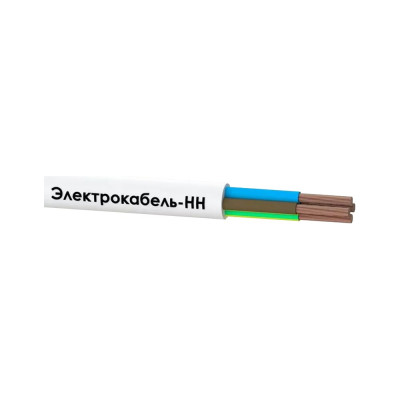 Провод ЭЛЕКТРОКАБЕЛЬ НН ПВС 4x0.75, 380В, белый, упаковка 100м 000010126