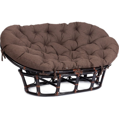 Диван Tetchair MAMASAN/МАМАСАН 23/02 W с подушкой 182x119 см, 169x102x80 см, Antique brown (античный черно-коричневый), ткань, коричневый, 3М7 24256