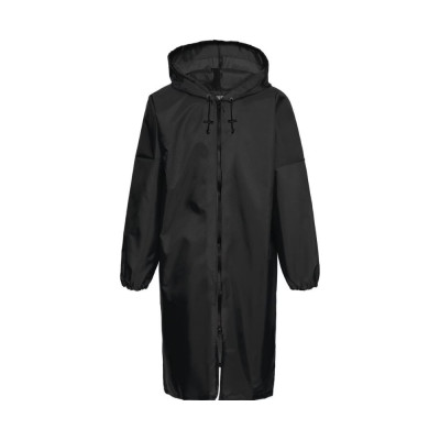 Дождевик-плащ сверхпрочный с капюшоном на молнии Master XXL чёрный, ПВХ, 200мкм 406-663
