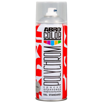 Краска акриловая аэрозольная ABRO POLYCHROM RAL 9006 бело-алюминиевый COLOR SP-RAL-9006