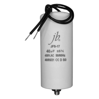 Конденсатор пусковой JB Capacitors 40мкФ, 450В, 50х110, JFS-17 (CBB60-G) (гибкие выводы+болт) JFS17A6406J000000B-321