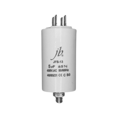 Конденсатор пусковой JB Capacitors 5мкФ, 450В, 35х65, JFS-13 (CBB60-E) (клеммы+болт), JFS13A6505J000000B-315