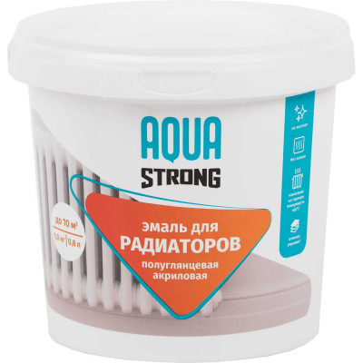 Эмаль акриловая Aquastrong для радиаторов отопления, 0,35 кг 4607130863541