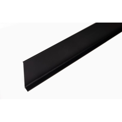 Плинтус алюминиевый РУССКИЙ ПРОФИЛЬ 60 мм, 2,5 м, анод. черный, матовый 4680427096174