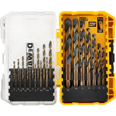 Набор сверл Dewalt DT70729, Black&Gold по металлу, 1-12 мм, 23 шт DT70729-QZ