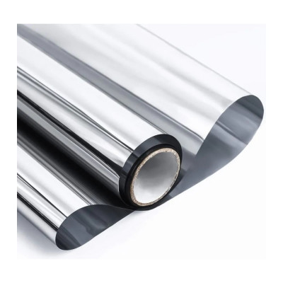 Светоотражающая статическая оконная пленка Delfa серебро ТМ5-Т01/S45