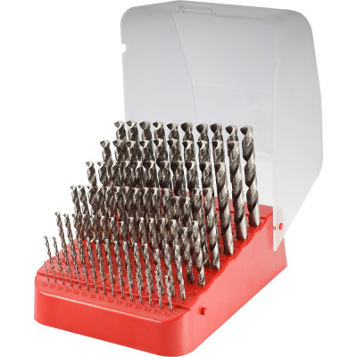 Набор сверл по металлу H-Tools 1-10мм, 91шт, DIN338, HSS-G, 135град. 214223TXHT