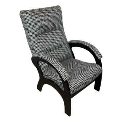 Кресло Solarius Классика для дома и дачи, мягкое, обивка из рогожки, цвет серый 302-10001