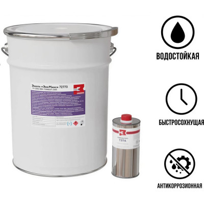 Эмаль эпоксидная двухкомпонентная матовая ЭвоМикс 72773 18 кг RAL 6037 Зеленый 18КЭR6037