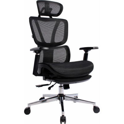 Кресло BRABIX PREMIUM ER-700, подножка, слайдер, синхромеханизм, сетка, черное 532947