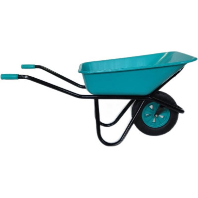 Тачка строительная одноколесная ООО РВ Пласт 110л/180кг, бирюзовая 0275