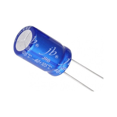 Конденсатор электролитический JB Capacitors 470мкФ, 16В, 105C, 10x12 / P:5 мм, JRB1C471M05001000120000B-337