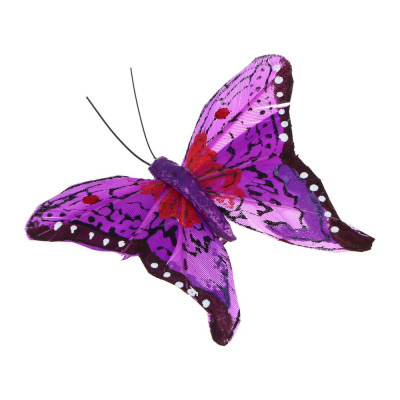 Бабочка декоративная Inbloom Экзотическая на прищепке 8см 153-182