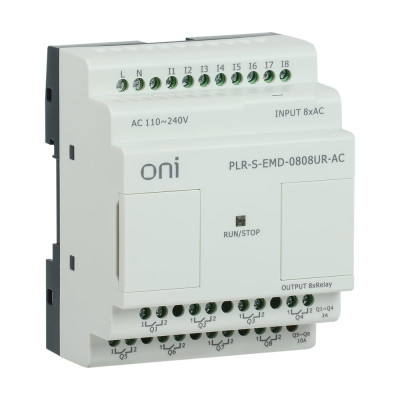Логическое реле ONI PLR-S. Расширение 8DI/8DO R 220В AC PLR-S-EMD-0808UR-AC