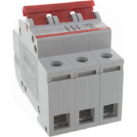 Рубильник ABB E203r 3 полюса, 125A, рычаг красный 2CDE283001R0125