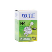 Галогеновая лампа MTF Light Standart+30% H4, 12В, 605Вт, 1650/1200 лм, 2900К 50775 HS1204