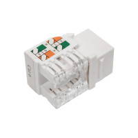 Розеточный модуль DATAREX keystone кат 6 utp 1xrj45 t568a/b белый DR-5103