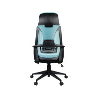 Кресло руководителя Helmi hl-e37 wind, ткань черная/бирюзовая 323023